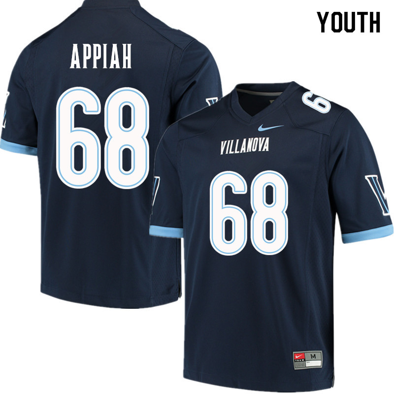 Youth #68 Kofi Appiah Villanova Wildcats College Football Jerseys Sale-Navy